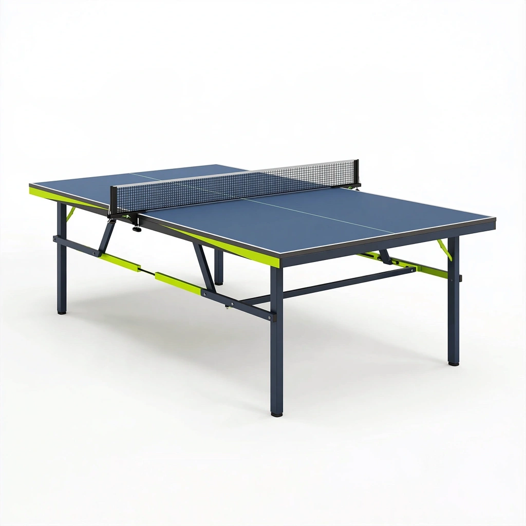 Stół do tenisa stołowego 274 x 152.5 cm granatowy metalowy składany