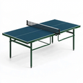 Stół do tenisa stołowego 274 x 152.5 x 76 cm metalowy niebiesko-zielony z siatką