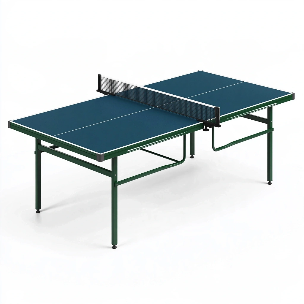 Stół do tenisa stołowego 274 x 152.5 x 76 cm metalowy niebiesko-zielony z siatką