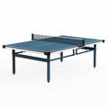Stół do tenisa stołowego 274 x 152.5 x 76 cm niebieski z metalową ramą składany