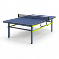 Stół do tenisa stołowego 274 x 152.5 x 76 cm - granatowy metalowy składany