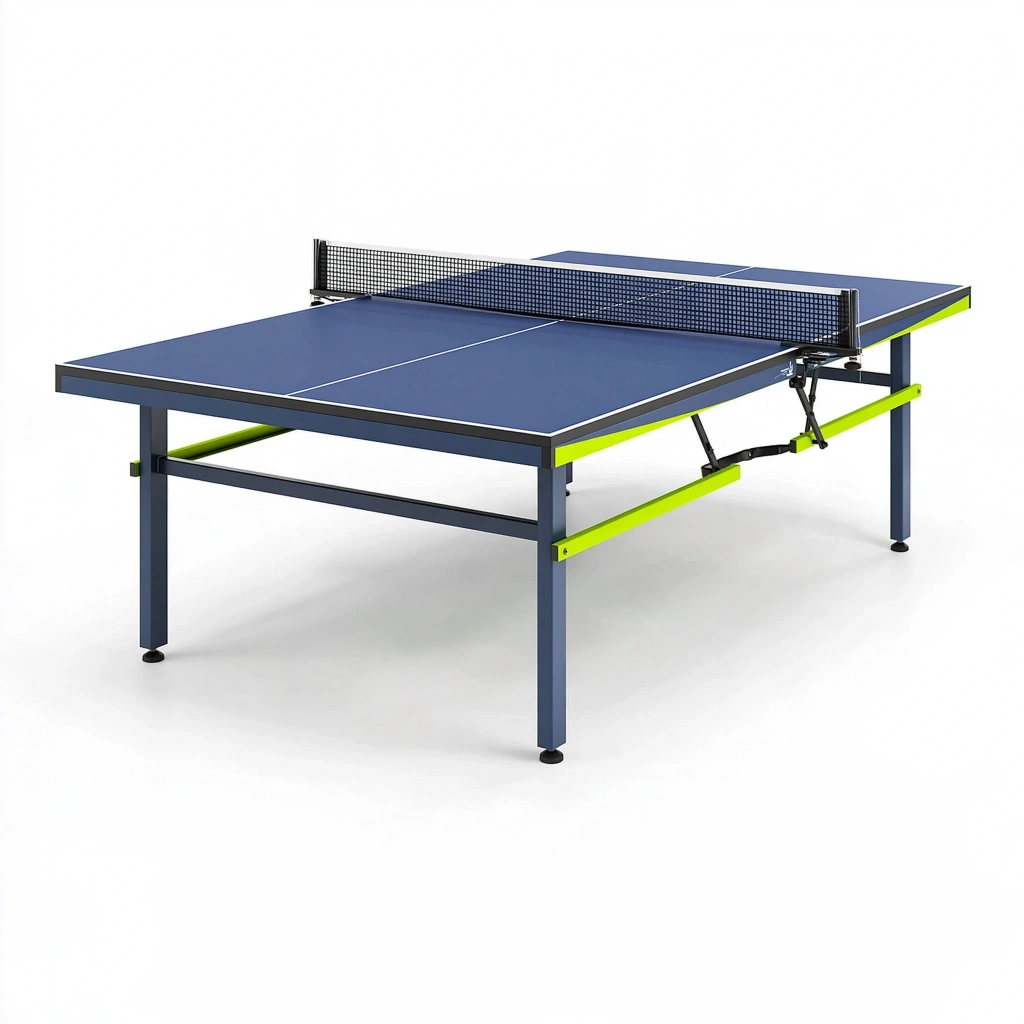 Stół do tenisa stołowego 274 x 152.5 x 76 cm - granatowy metalowy składany