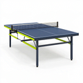 Stół do tenisa stołowego 274 cm x 152.5 cm x 76 cm stalowy granatowo-zielony składany