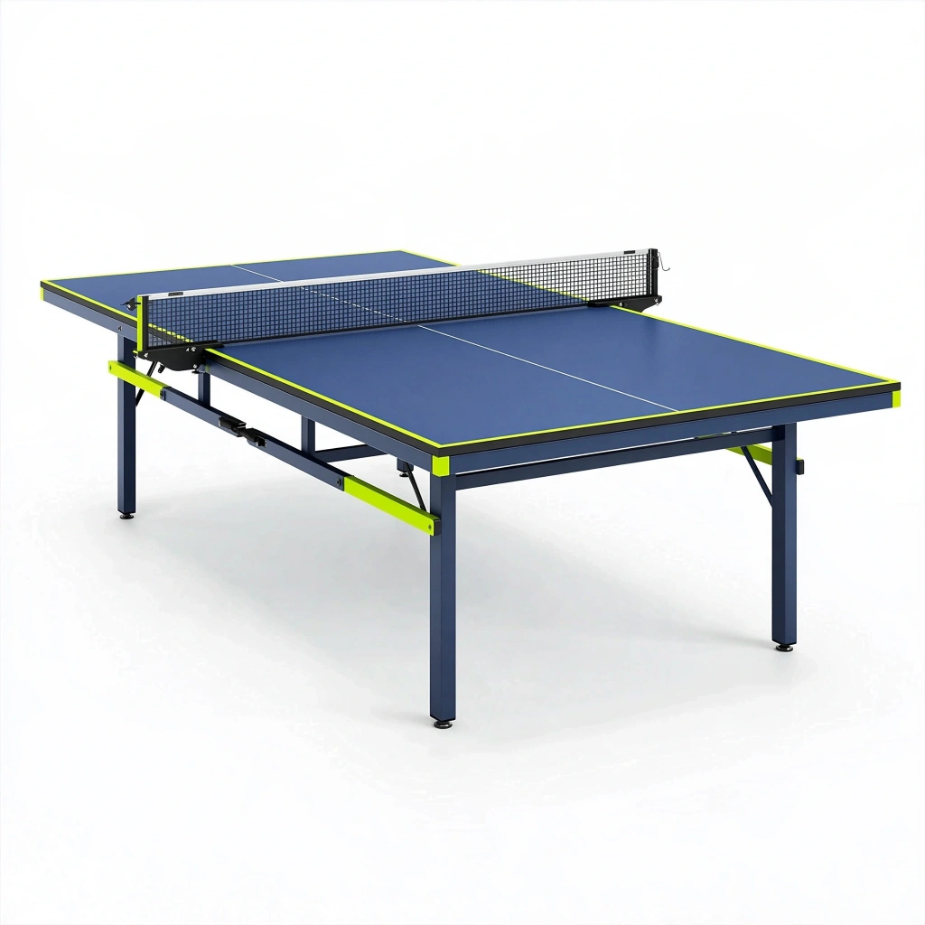 Stół do tenisa stołowego 274 x 152.5 x 76 cm granatowy stalowy składany